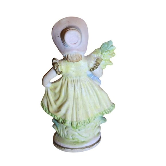 Vintage Sweet Girl Figurine Hand-Painted Pastel Dress Collectible 5" Tall Made I - Picture 2 of 5